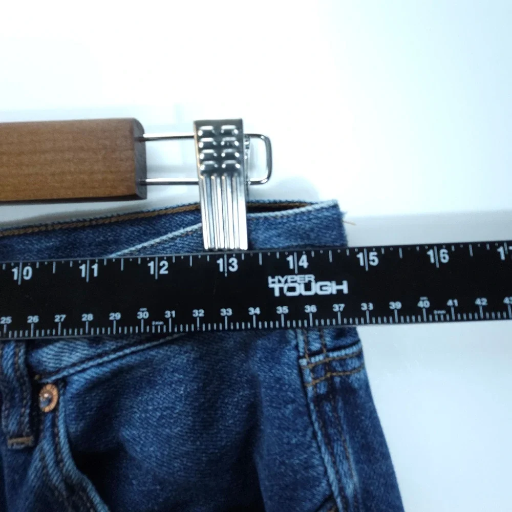 American Eagle Mom Jeans Womens 29 Blue‎ Y2K Tapered High Rise Button Fly Denim